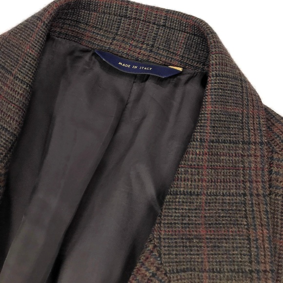 Brooks Brothers Wool Cashmere Plaid Italy Size 45R - Picture 6 of 8